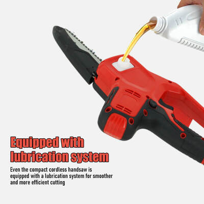 6-Inch Telescopic Handle Rechargeable Battery Operated Electric Cordless Chainsaw DIY Mini Handheld Chainsaw