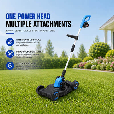 21V Compact Lawn Mower for Small Lawn Property Maintenance Wheeled Cordless Grass Trimmer Backyard Mowing